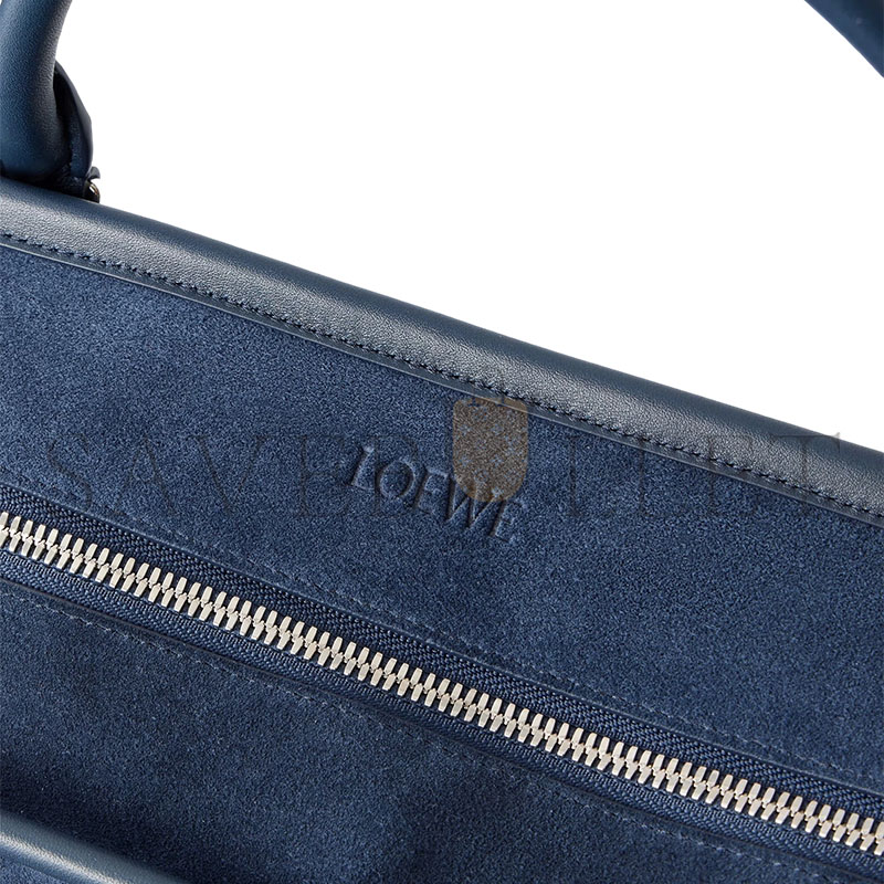 L0ew* AMAZONA LEATHER-TRIMMED SUEDE TOTE (33*20*13cm)